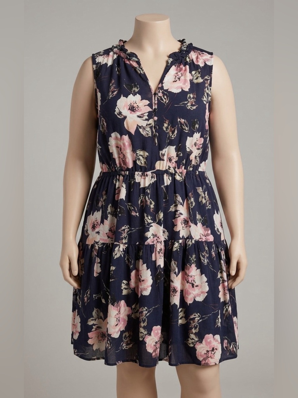 Rebecca Taylor Floral Sleeveless Tiered Mini Dress - Size 6